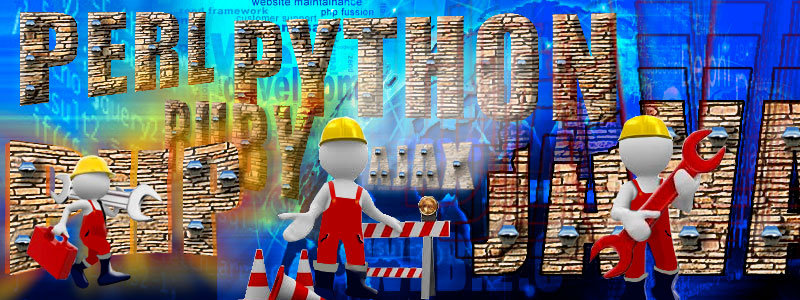 developpement php, java ajax ruby python perl postscrip flash